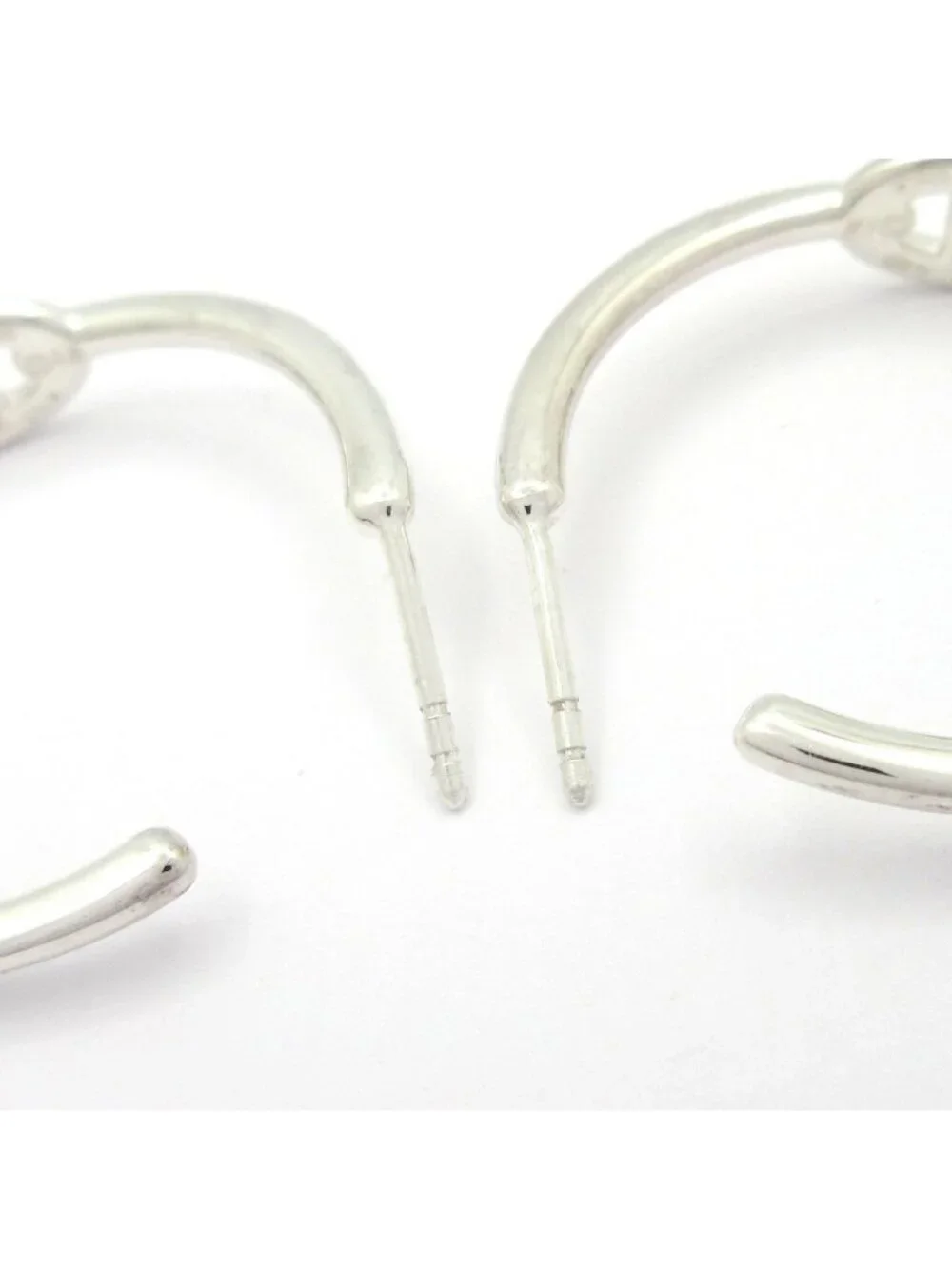 Hermes Earrings Chaine D'Ancre Enchainee Silver